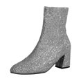 thumbnail image 5 of Oyedens Womens Ankle Booties Sparkly Sequin Dress Boots Winter Fall Short Boots for Women Night Party, 5 of 6
