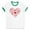 White/Kelly Green, variant on Nurse Icons Heart Ringer Tee Shirt Unisex Large White/Black