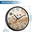 thumbnail image 3 of Voice Activated Clock with Glow Light 12 Inch Large Silent Wall Clock Battery Operated for Home Decor Muted Colors Wildflowers, 3 of 8