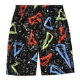 thumbnail image 3 of Boys' Casual Summer Shorts Elastic Waist Athletic Trunks Lightweight Quick Dry Activewear Print Bottoms for Running Beach Surfing Vacation and Everyday Play, 3 of 6