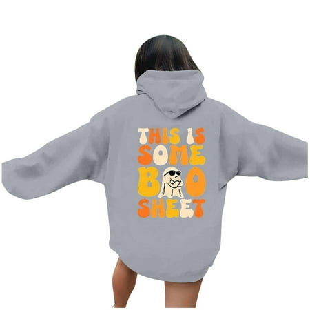 

WUDATI Autumn Women s Hooded Casual Fashion Halloween Printed Hoodie Long Sleeve Baggy Loose Fit Lightweight Sweatshirt Fall Winter Daily Wear Street Perfect Gift for Wife Mom Daughter