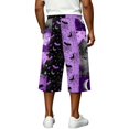 thumbnail image 6 of JoveMarine Men's Bermuda Cargo Shorts Halloween - Loose Work Shorts with Print & Pockets, Knee-Length Casual for Summer Fun,Khaki L, 6 of 6