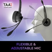 Adesso Headset with Push to talk Volume Answer/End Call Controls XtreamP4TTAA