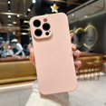 thumbnail image 1 of Candy Color Phone Case For iphone 15 14 13 12 Mini 11 Pro Max XS X XR SE 2 3 8 7 Plus Shockproof Silicone Soft TPU Back Cover Pink For iphone 14 Pro, 1 of 6