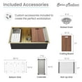 thumbnail image 3 of Tourner 32 x 19 Stainless Steel, Single Basin, Undermount Kitchen Workstation Sink in Gold, 3 of 15