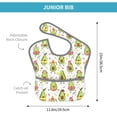 thumbnail image 2 of Bingfone Mess-Proof Baby Bib - Waterproof Bib for Baby Boy or Girl with Food Catcher Pocket, Unisex-Avocado Playing Music, 2 of 6