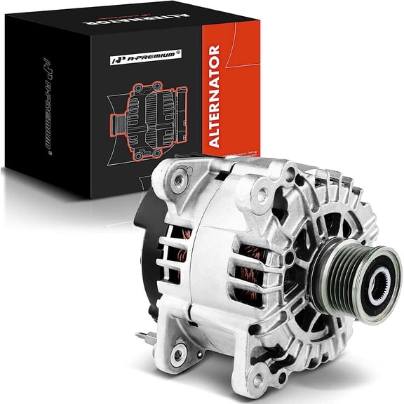 A-Premium Alternator Compatible with Volkswagen CC 2013 2014 2015 2016 V6 3.6L, 12V 140Amp Clockwise 6-Groove Clutch Pulley, Replace# TG14C060, 03H903023L, 439855