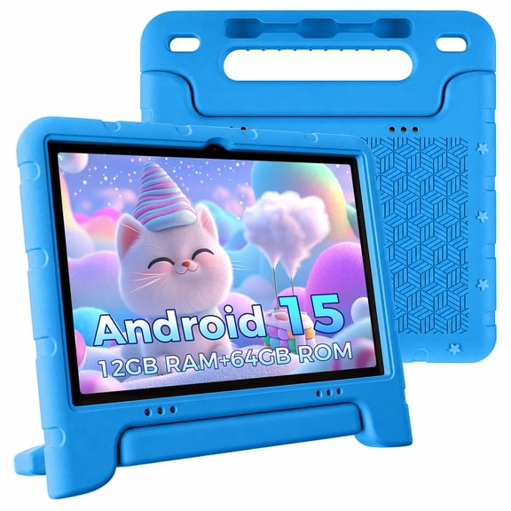 NextCheer Kids Tablet 10 Inch, 1280x800 IPS, Parental Controls, Kid-Proof Case, 64GB, Android, Dual WiFi, Blue