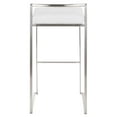 thumbnail image 5 of Fuji Contemporary Stackable Barstool in Stainless Steel with White Velvet Cushion by LumiSource - Set of 2, 5 of 7