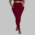 thumbnail image 2 of vigerkar Plus Size Leggings with Pockets for Women, High Waist Workout Tummy Control Yoga Pants 2025 Red, 3XL, 2 of 7