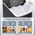 thumbnail image 5 of LHRIVER Countertop Ice Maker 26lbs, 9Pcs/6Mins, 2 Sizes of Bullet-Shaped with Scoop & Basket, Black, 5 of 11