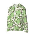 thumbnail image 2 of Sigee Cute Frog Print UPF50+ Men's Sun Protection Hoodie Shirt SPF UV Shirt Long Sleeve Fishing Outdoor Lightweight, S-3XL, 2 of 9