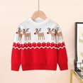 thumbnail image 6 of Avrntaa Boys Holiday Sweater - Crocheted Sweater Crewneck Pullover Sweaters Kids Clearance Clothes Red Sweater Size 5T, 6 of 8