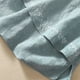thumbnail image 4 of Vestidos Casuales Para Mujer, Blusas De Mujer De Moda Blusa de lino sintético con bordado de botones y abertura en el dobladillo, manga corta y cuello en V para mujer, 4 of 9