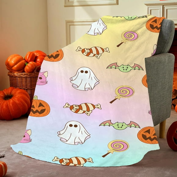 PALIFEUR Halloween Decorations Halloween Flannel Blanket Foreign Trade Horror Pumpkin Air Conditioning Blanket Hot Selling Border Halloween Decor