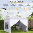 thumbnail image 4 of Outsunny 10'x10' Outdoor Pop Up Party Tent with Carrying Bag White, 4 of 10