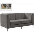 thumbnail image 4 of Meridian Furniture Alina Grey Velvet Modular Sofa, 4 of 14