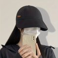 thumbnail image 2 of Women's Casual Solid Color Wide Brim Baseball Cap - Breathable Sun Protection for Sports & Beach!, 2 of 4
