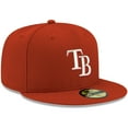 thumbnail image 3 of Men's New Era Red Tampa Bay Rays White Logo 59FIFTY Fitted Hat, 3 of 6
