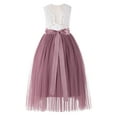 thumbnail image 2 of Ekidsbridal Scalloped V-Back Lace A-Line Flower Girl Dress Beauty Pageant Gown for Toddlers 207R3 4, 2 of 3