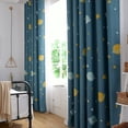 thumbnail image 4 of Living Room Curtain,Cartoon Blue Planets Polyester Window Curtain Bedroom Curtain Built for Professionals, 4 of 8