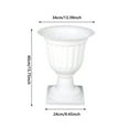 thumbnail image 3 of Tall Round Classic Resin Flower Pots Pure White Traditional Large Pots for Front Porch Patio Deck Wedding Decoration Pot - Indoor & Outdoor, 3 of 4