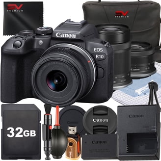 Canon EOS R100 Mirrorless Camera Lens Bundle with 18-45mm & 55