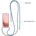 thumbnail image 4 of Clear Case for Samsung Galaxy S22 Plus 5G with Adjustable Neck Lanyard Strap,Soft Slim TPU Shockproof Protective Cover for Samsung Galaxy S22 Plus 5G-Grey Blue, 4 of 12