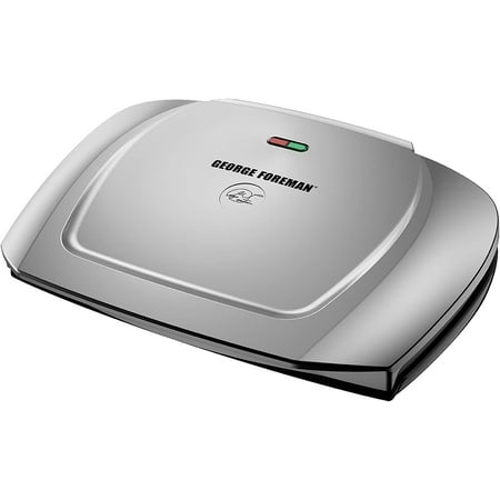 

George Foreman 9-Serving Basic Plate Electric Grill and Panini Press 144-Square-Inch Platinum GR2144P