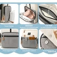 thumbnail image 3 of Nestbag Unisex Diaper Backpack Rice White Grey, 3 of 4