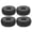 Black, variant on NFTIGB 4 Pcs RC Tires Wear Resisting Aluminum Alloy Wheel Rims with Rubber Tires for Remote Control Crawler Car TRX-4 SCX10 90046 REDCAT GN8 Replacement Part Silver Black (9.84 in / 25 cm)
