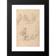 thumbnail image 2 of Hamlet Winstanley 13x18 Black Modern Framed Museum Art Print Titled - Two Sketches of Saints or Prophets (1718), 2 of 5