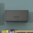 thumbnail image 2 of Tcbosik 29.5" Wall-Mounted Steel Cabinet with Lock & 2 Keys, Heavy Duty Garage Storage Cabinet with Hydraulic Lift Door, Easy Assembly, Black, 2 of 9
