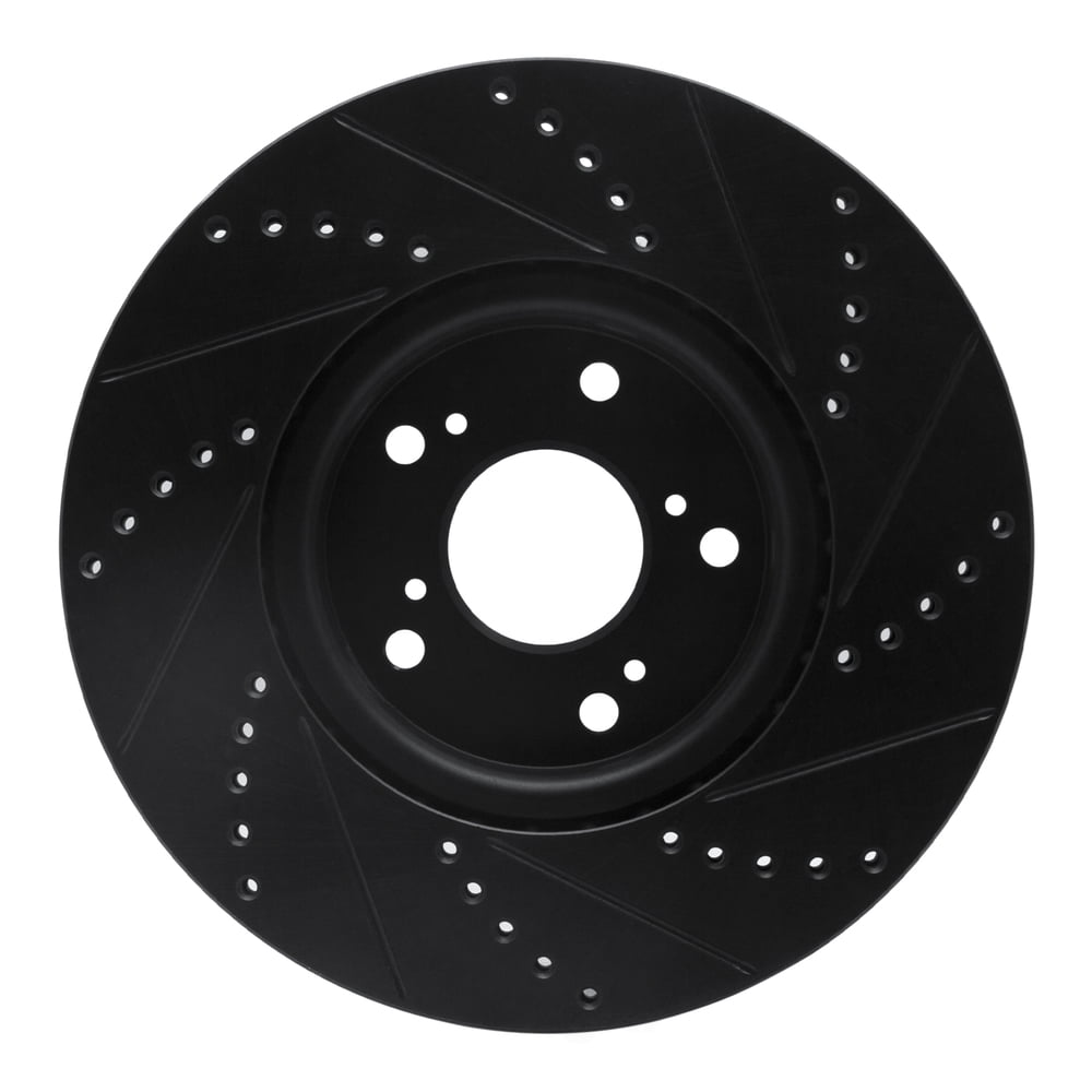 Dynamic Friction Company 633-58020L DFC Brake Rotor - Drilled And Slotted - Black