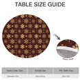 thumbnail image 6 of Brown Christmas Snowflake Pattern Round Fitted Tablecloth with Elastic Edge,Dining Table Cover Waterproof,Outdoor Round Tablecloth for Camping,Dining,Indoor and Outdoor, 6 of 7