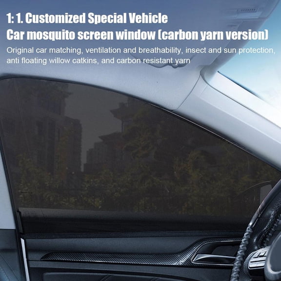 QHUDLV Car Sunshade Anti-Mosquito Screens,Window Mesh Privacy & Sunshade Curtain