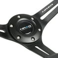 thumbnail image 2 of NRG Innovations NRG-RST-018R NRG Innovations Reinforced RST-018R 350mm Black Aluminum 3"Deep Dish 3- Spoke Leather Grip Racing Steering Wheel, 2 of 4