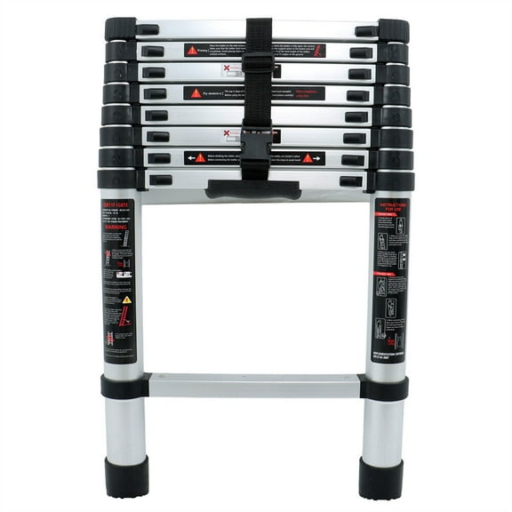 labwork 8.5ft 2.6M Aluminum Telescopic Ladder Heavy Duty Folding Extension Step Ladder