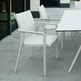 thumbnail image 6 of Luxury Commercial Living 35.5" White Resin Sling Outdoor Dining Arm Chair, 6 of 9