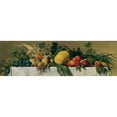 thumbnail image 2 of Johann Peter Krafft 14x7 Gold Ornate Wood Frame and Double Matted Museum Art Print Titled - Still Life with Fruit and Vegetables on a White Tablecloth (1830-1840), 2 of 4