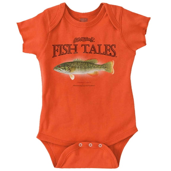 Gill McFinn Redeye Bass Fish Fishing Romper Boys or Girls Infant Baby Brisco Brands 12M