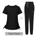 thumbnail image 4 of Bata quirúrgica de hospital, ropa de lavado, clínica, herramientas profesionales, enfermera, estudiante, traje femenino fino con cuello en V, 4 of 5