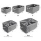 thumbnail image 4 of Cajas de almacenamiento de tela, cestas de almacenamiento, organizador para el hogar, la oficina, la escuela, estantes, armarios, juguetes y más, paquete de 3 (gris, pequeño), 4 of 4