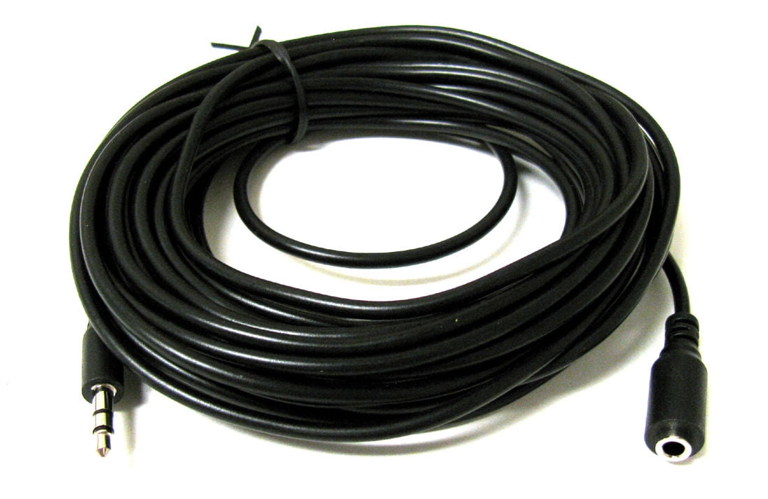 25 ft foot Stereo Extension 3.5mm 1/8" male to female Cable Headphone PC Speaker 