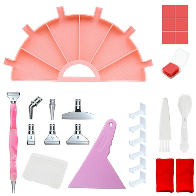 Aursykel Kit DIY avec Stylo de Perçage Plateau de Rangement en Strass Outil de Classification des Perles pour Broderie Inclut Accessoires de Broderie à la Main Installation Facile