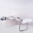 thumbnail image 2 of Efavormart 40"x90" Silver Metallic Foil Rectangle Tablecloth, Disposable Table Cover for Wedding, Baby Showers, Birthday, Party, Banquet, Table Decorations, 2 of 5