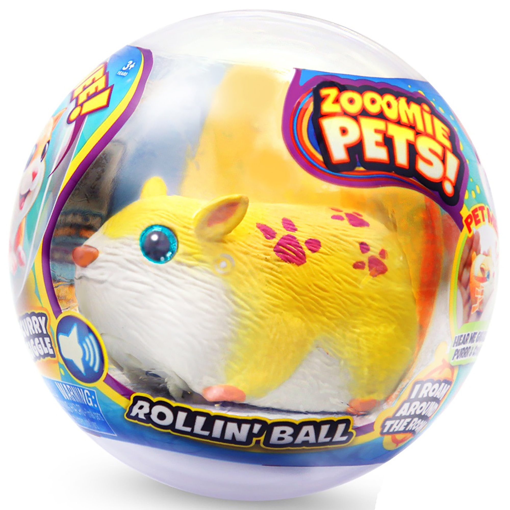 Lanard: Zooomie Pets: Bundle Pack - Rollin’ Ball & Zoomin’ Wheel - 2 Electronic Toy Hamster Animals, Motion Activated Sounds, Scurries-Spins, Kids 3+