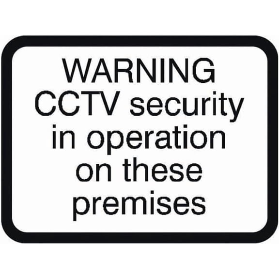 Warning Sign - CCTV Security in Operation Road, Site Security Metal Sign, Notice Danger Warning Caution, for Outdoor Indoor Use, 12X8 Inch