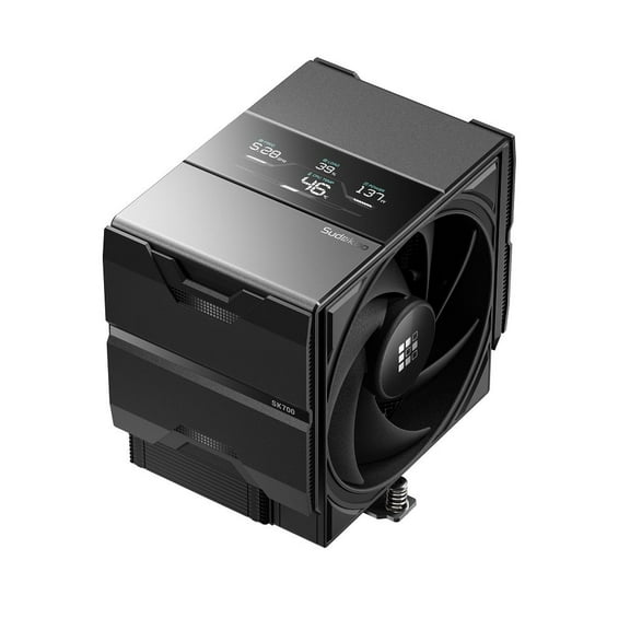 Sudokoo SK700V AM5-Designated Digital Air Cooler, Single Tower Design, High Performance M-Winding Tech Fan, 7 Copper Heat Pipes, L-Rail Lock Mount, 220W Heat Dissipation