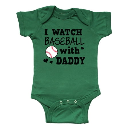 

Inktastic I Watch Baseball with My Daddy Gift Baby Boy or Baby Girl Bodysuit